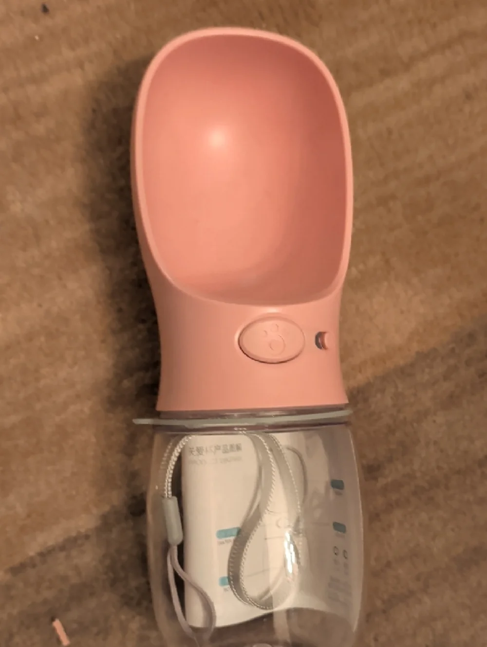 Pink Portable Dog Water Bottle Travel Dispenser